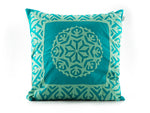 Teal and Seafoam Green Decorative Pillow 1