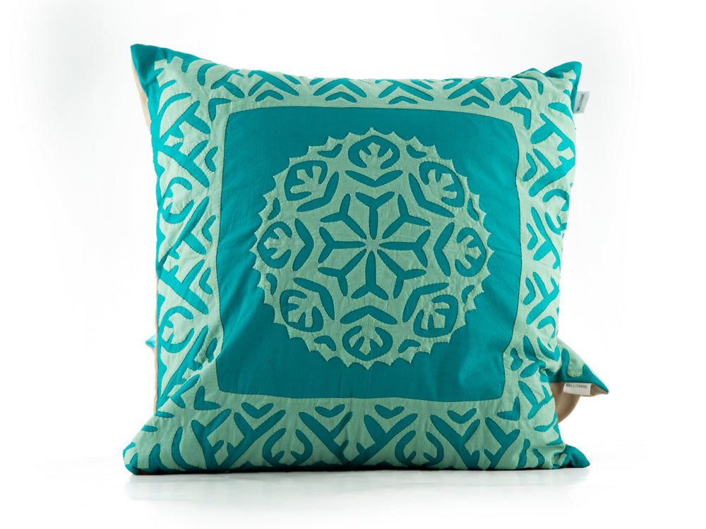 Teal and Seafoam Green Decorative Pillow 3
