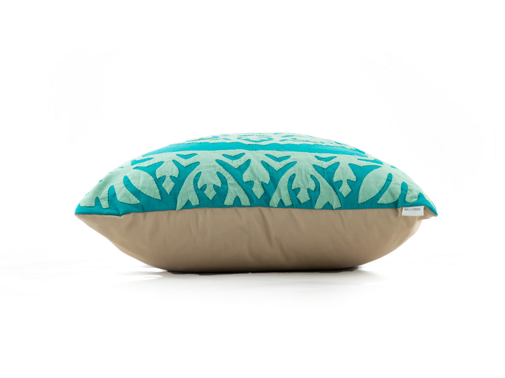 Teal and Seafoam Green Decorative Pillow 2